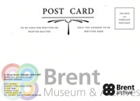 TH\CT\PI\PC\10508_bk_th.jpg; 10508; Brent Archives postcard using earlier design, 2012. Caption reads: ?St. Mary's Church, Willesden, before 1807
Watercolour and ink, unsigned.
Naimaster collection.?; Postcard